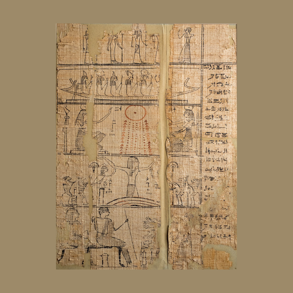 Fragment de papyrus orné de cinq illustrations thumbnail 2