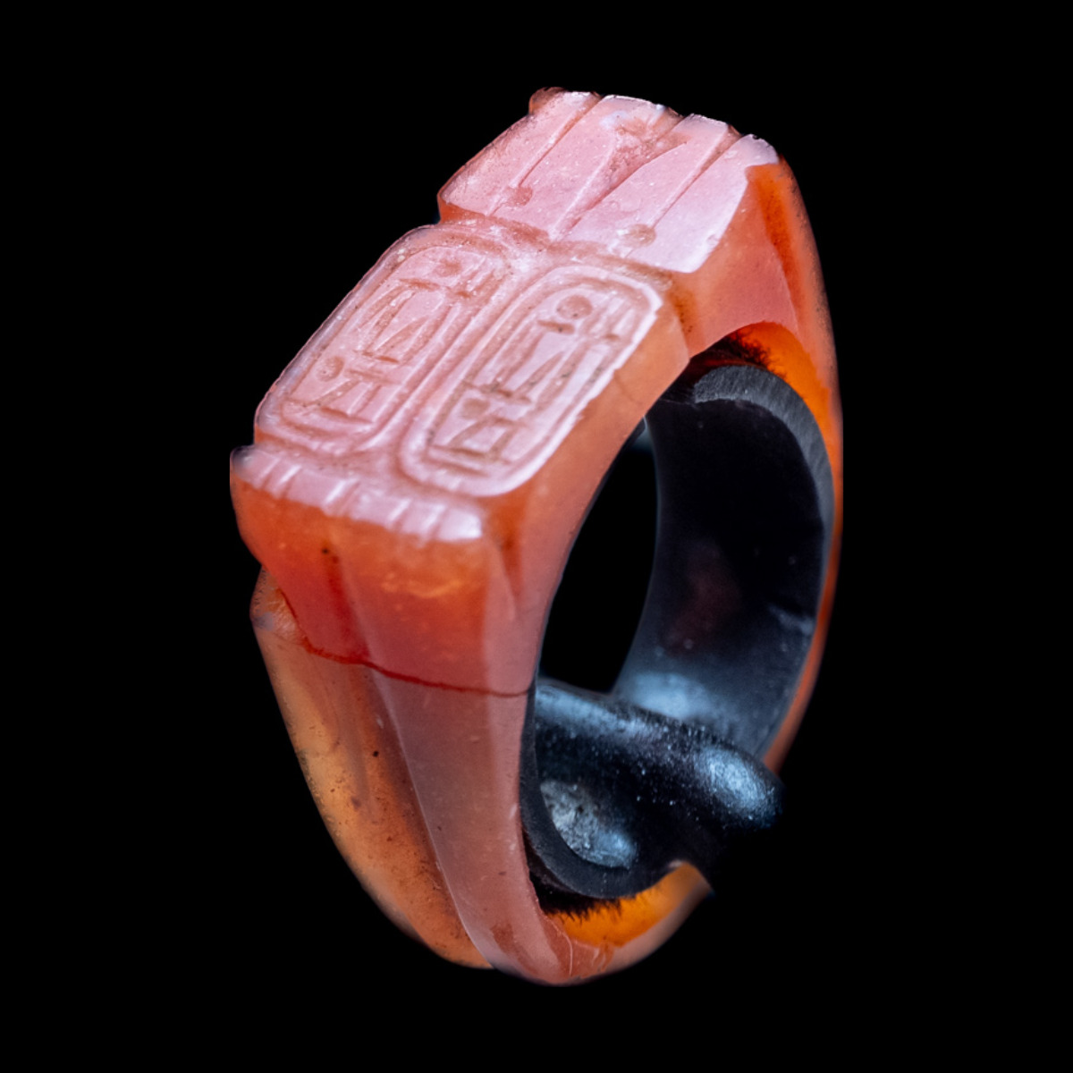 Bague à double cartouche inscrit
