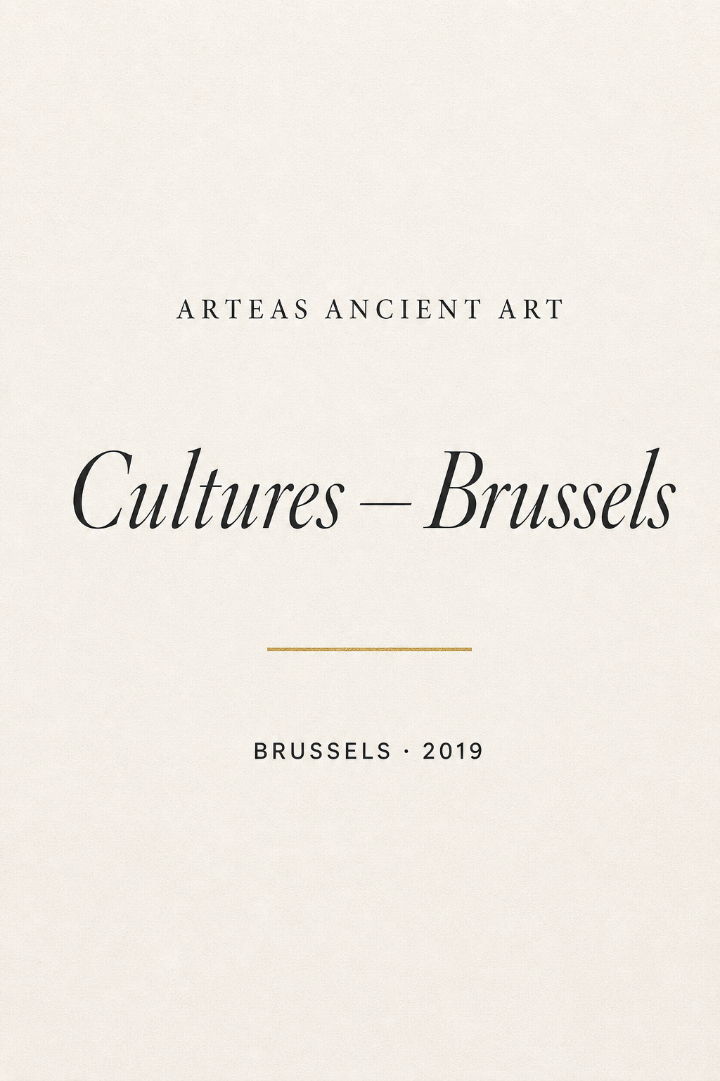 Cultures 2019 — Brussels