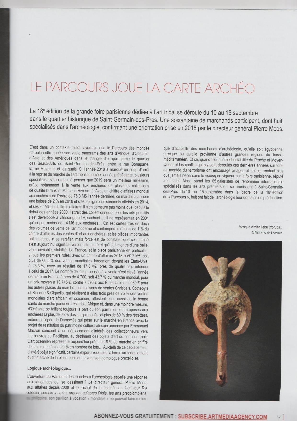 Art Media Agency — Le Parcours joue la carte archéo